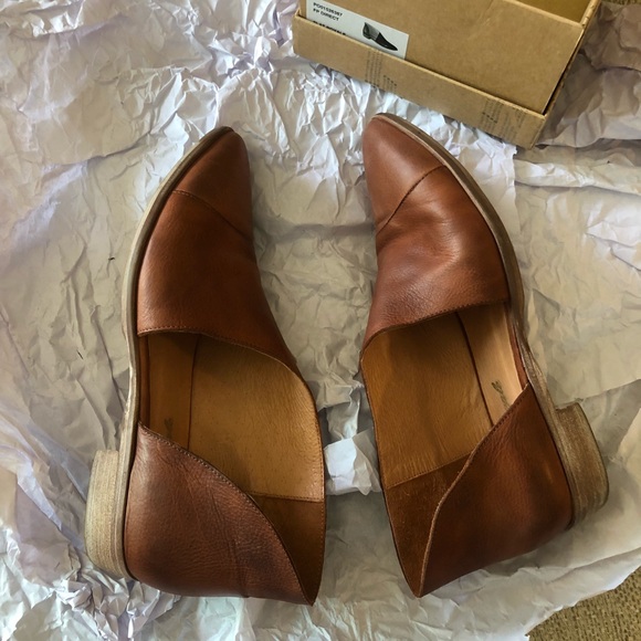 COPY - Like new Free People leather Royale Flats whiskey - Picture 3 of 8